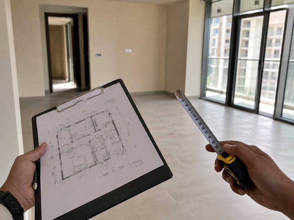 Site survey and measurement for a Dubai renovation project