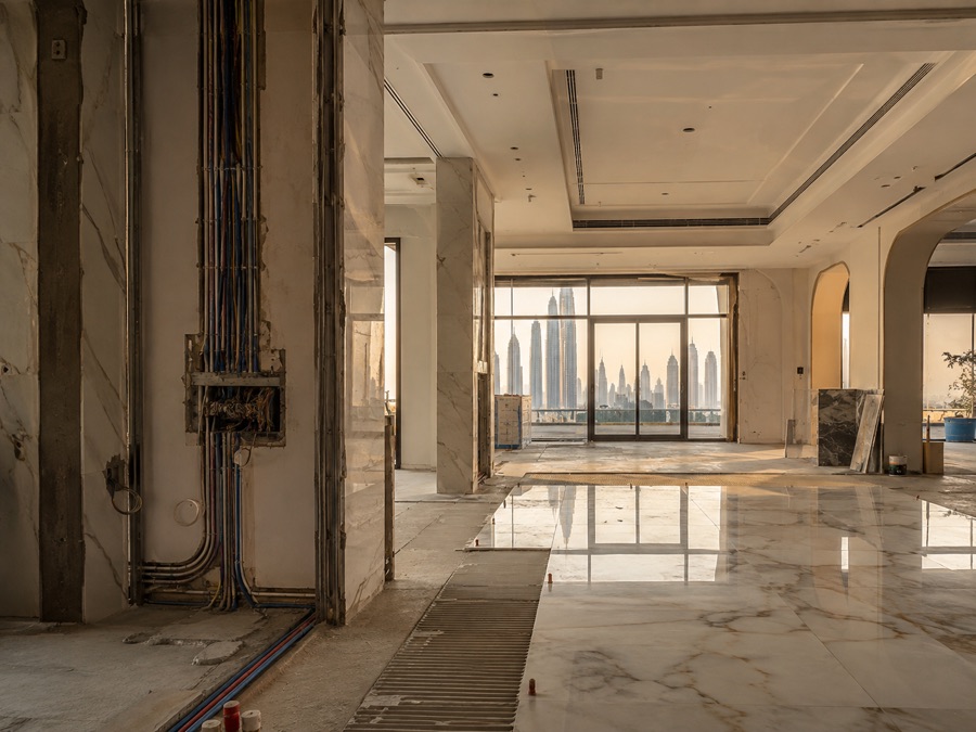 Villa interior renovation with MEP works in progress
